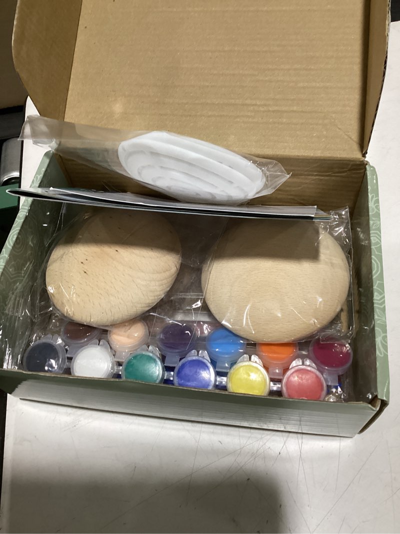 Condition photo showing Good Condition for MoonGarden Mandala Rock Painting Kit - Mandala Dotting Tools Kit - Large Wooden Rocks for Painting, Stencils, Acrylic Paints, Dotting Tools for Rocks - Dot Art Kit for Adults & Kids