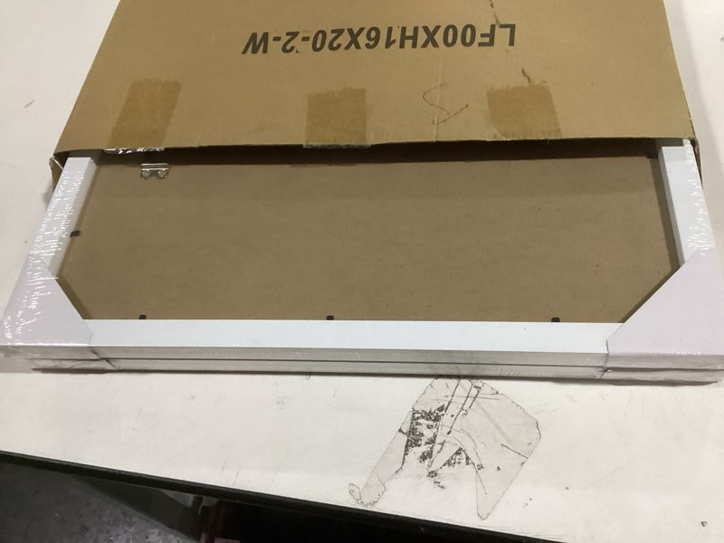 Condition photo showing Good Condition for LUCKYLIFE 16x20 Picture Frames White Poster Frame, Display 11x14 with Mat or 16x20 without Mat, Wall Photo Frame, Pack of 2 White 16x20