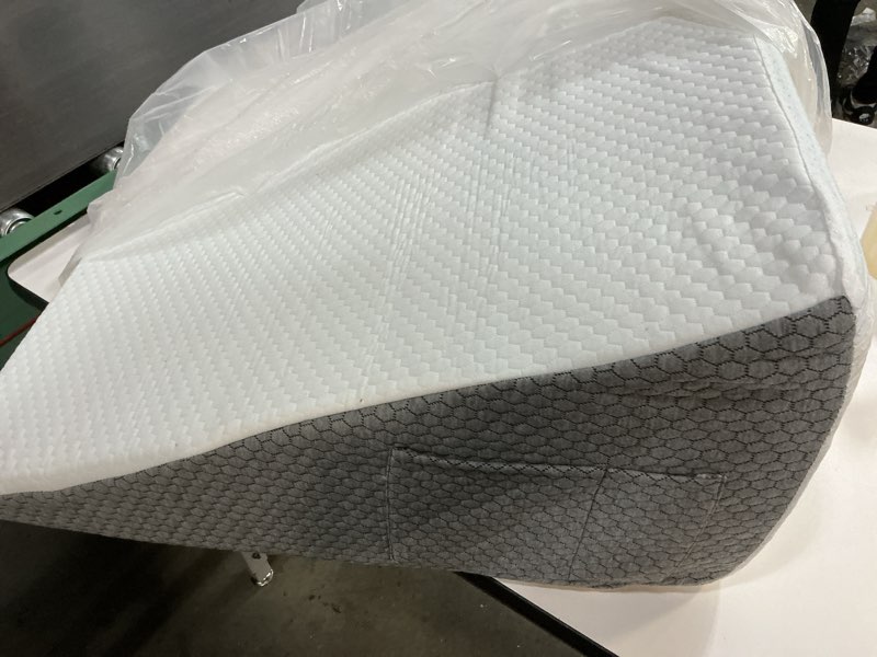 Condition photo showing Good Condition for Yojoker Wedge Pillow for Sleeping - 12 Inch Bed Wedge for Headboard Triangle Pillow, Memory Foam Wedges for Acid Reflux, GERD, Snoring, Post Surgery Back Pain Relief, Leg Elevation, Washable Cover 24*24*12 inch