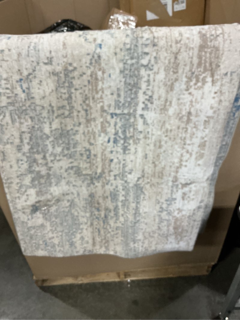 Condition photo showing Good Condition for washable rugs 8x10 area rugs for living room- modern abstract rugs for bedroom,dining room, large soft low pile carpet with non slip rubber backing,neutral accent rug for nursery home office