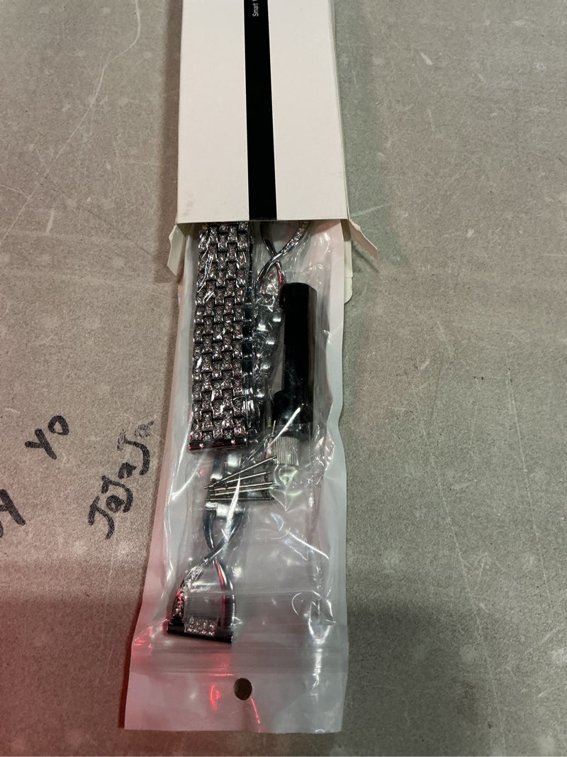 Condition photo showing Good Condition for supoix compatible for samsung galaxy watch 7 6 5 4 40mm 44mm /galaxy watch fe 2024/galaxy watch 42mm/galaxy 3 41mm/active 2 band, 2 pack 20mm women jewelry bling metal replacement strap (silver) silver galaxy watch 7/fe/6/5/4/active 2 40mm 44mm