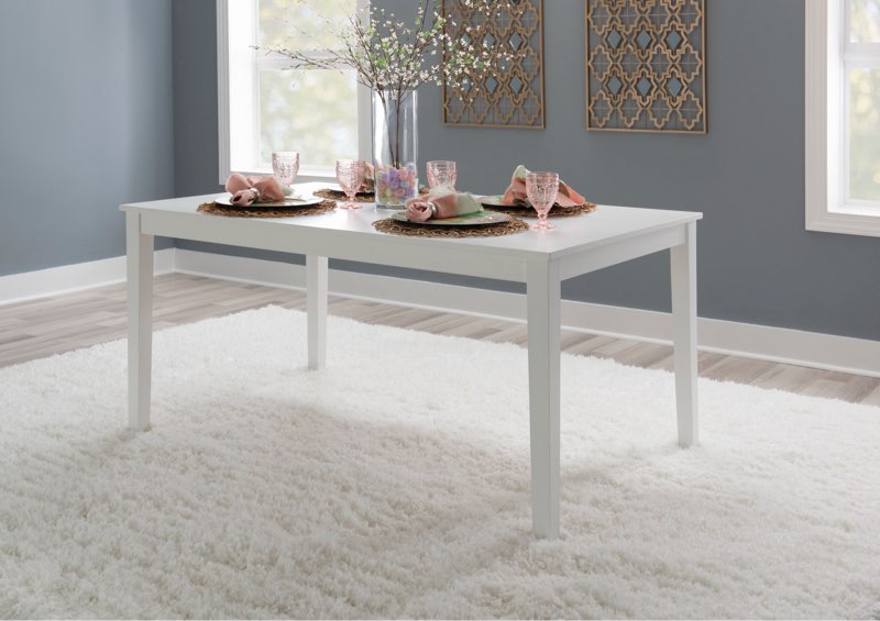 Asherton 36'' Acacia Solid Wood White Dining Table