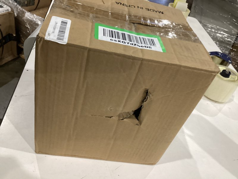 Condition photo showing As Is for Kichler Seaside 12" 1 Light Outdoor Wall Light with Glass Globe Black