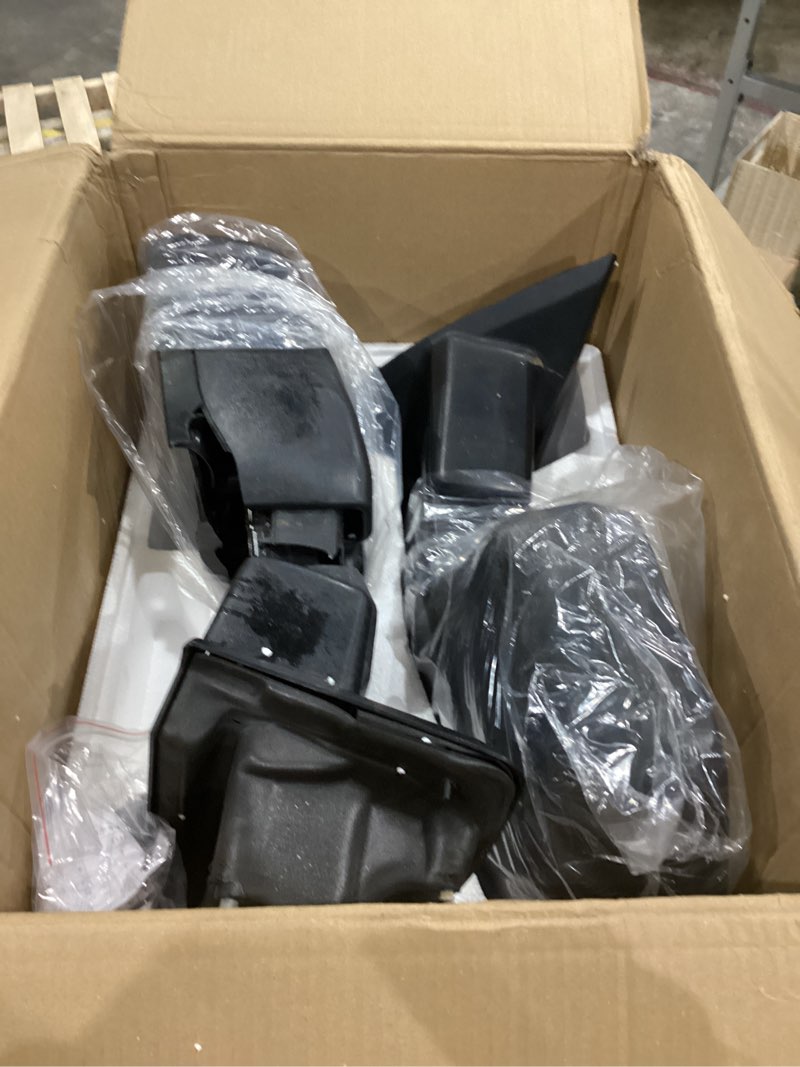 Condition photo showing As Is for adanz towing mirrors fit for 2015 2016 2017 2018 2019 2020 ford f150 pickup truck led turn signal lights temperature sensor heated defrost power glass foldaway 8 pin plug 2015-2020 ford f150 black