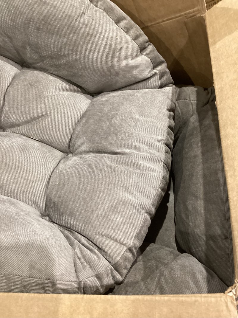 Condition photo showing Good Condition for Jerify 2 Pcs Floor Pillow Cushions 22 x 22 Inch Round Square Large Meditation Floor Pillow for Classroom Adult Meditation Picnic Party Seating Learning Daycare School (Round,Light Gray) Round Light Gray 2