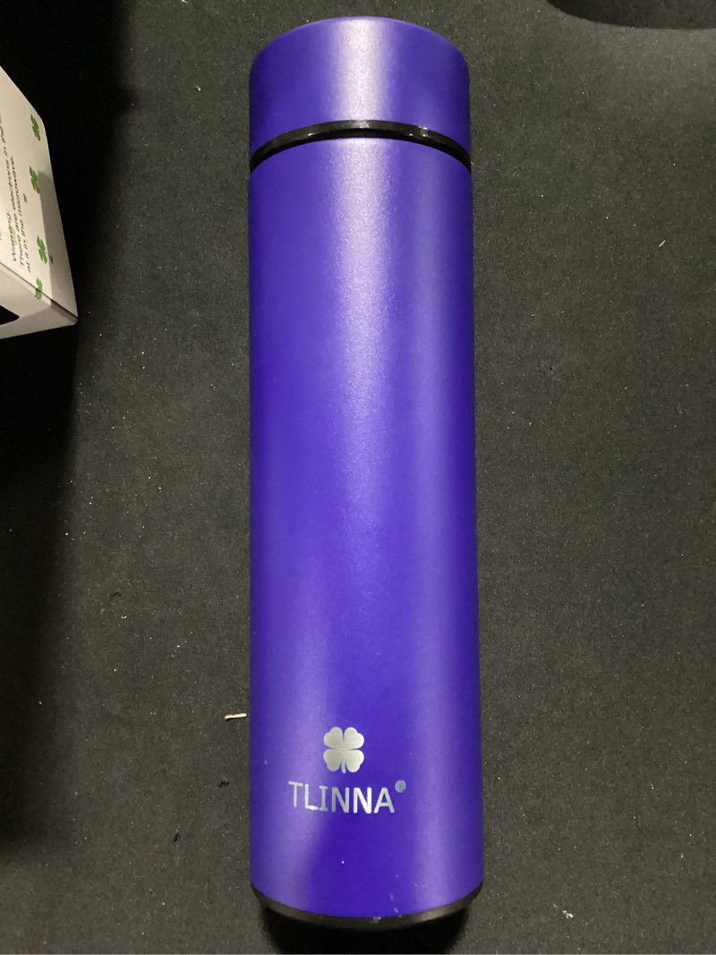 Condition photo showing New/Like New for insulated bottle,coffee bottle,tea infuser bottle,smart sports water bottle with led temperature display,double wall vacuum insulated water bottle, stay hot for 24 hrs,cold for 24 hrs (blue)