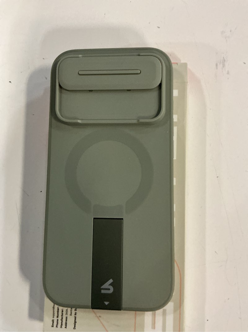Condition photo showing Good Condition for SURITCH for iPhone Air Case with Camera Control Cover, Camera Slide Cover and Adjustable Kickstand, Compatible with MagSafe, Shockproof Bumper Protective Cases for iPhone 17 Air 6.5 Inch, Green iPhone Air-6.5'' Green