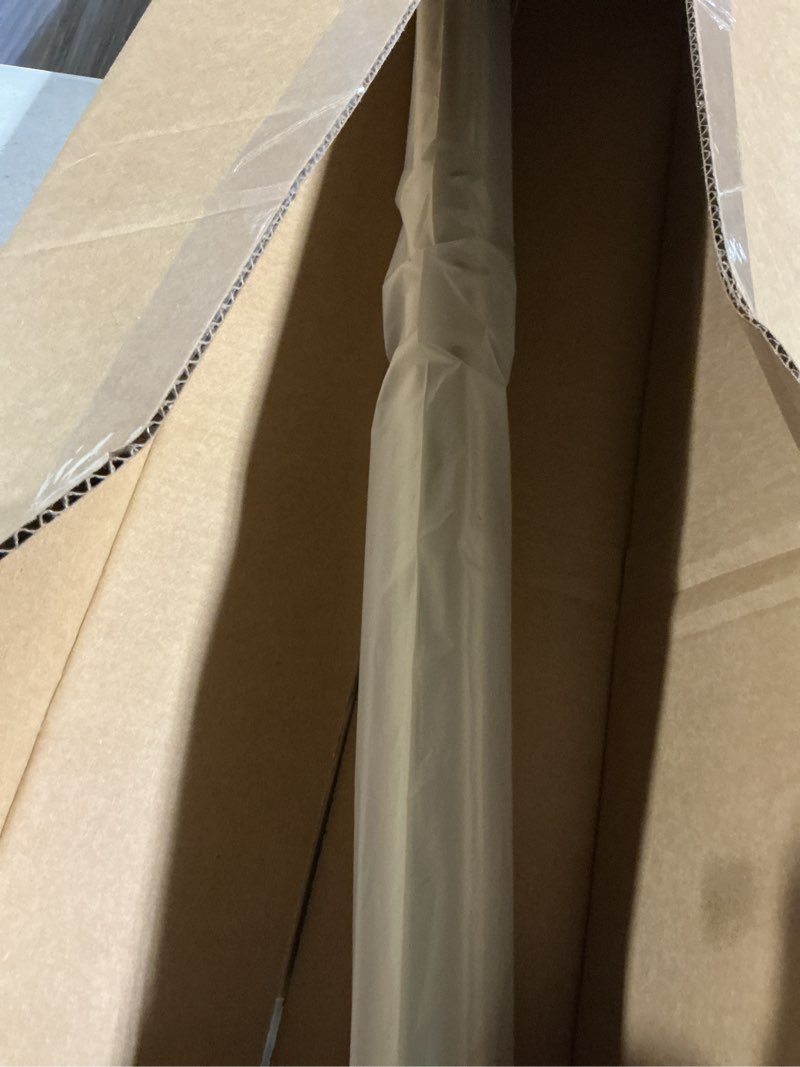 Condition photo showing As Is for AOSKY Cordless Roller Shades Blackout Blinds for Windows Room Darkening Rolled Up Shades with Spring System, UV Protection Window Shades Door Blinds for Home and Office (60" W x 72" H, Ivory White) 60"W x 72"H Ivory