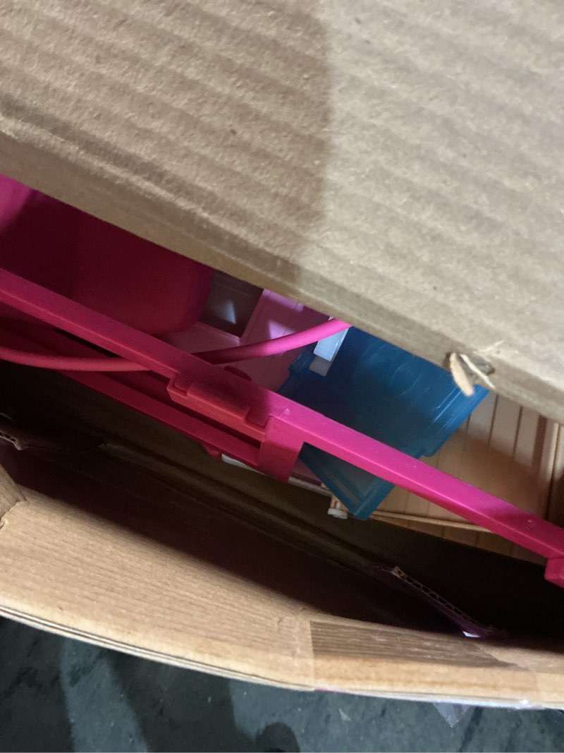 Condition photo showing Good Condition for Barbie 3-Story Townhouse Dollhouse with Elevator, Swing Chair, Furniture and Accessories, Fold for Portability and Travel (Amazon Exclusive)