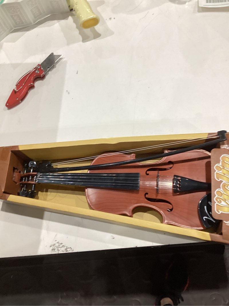 Condition photo showing Good Condition for simulated kid acoustic violin toy string musical light and