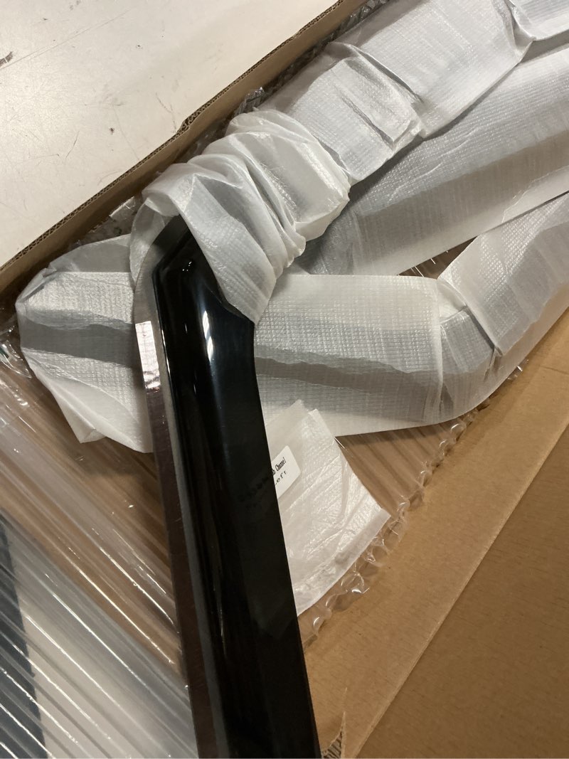 Condition photo showing Good Condition for 4 pcs in-channel rain guards for trucks 2019-2024 dodge ram 1500 quad cab, smoke tinted window deflectors, extra durable vent window visors, vent shade shield 2020 2021 2022 2023 for 19-24 ram 1500 quad cab