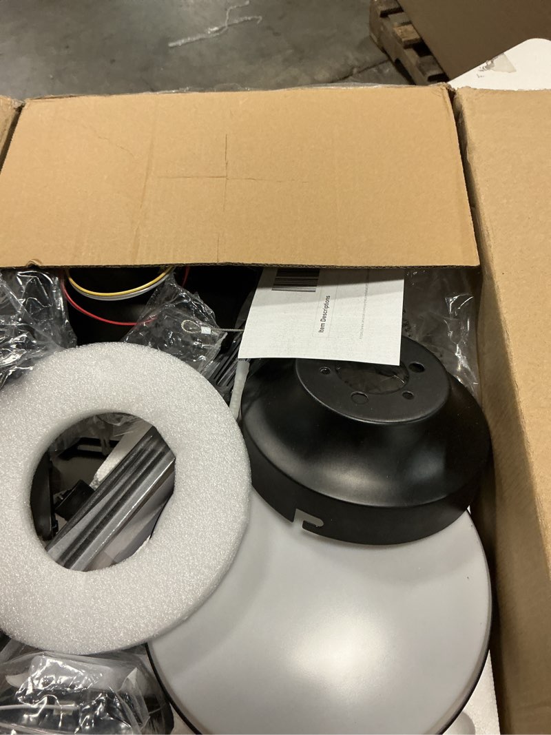 Condition photo showing Good Condition for zmishibo 52 inch ceiling fan with light, app&remote control, flush mount low profile, dimmable 20w led light, quiet reversible motor for bedroom, living room, apartment, black 52 inch black
