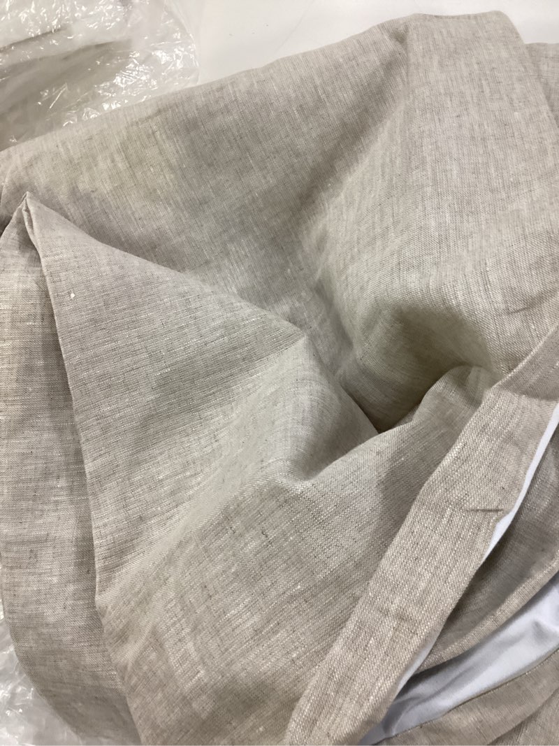 Condition photo showing Good Condition for european linen true blackout curtain, 48x84, flax
