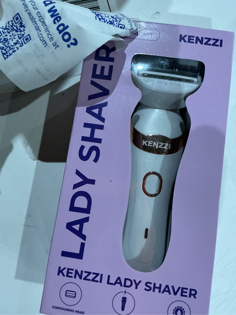 Condition photo showing As Is for kenzzi lady shaver rechargeable electric shaver for women, wet & dry use, water-resistant, contouring head