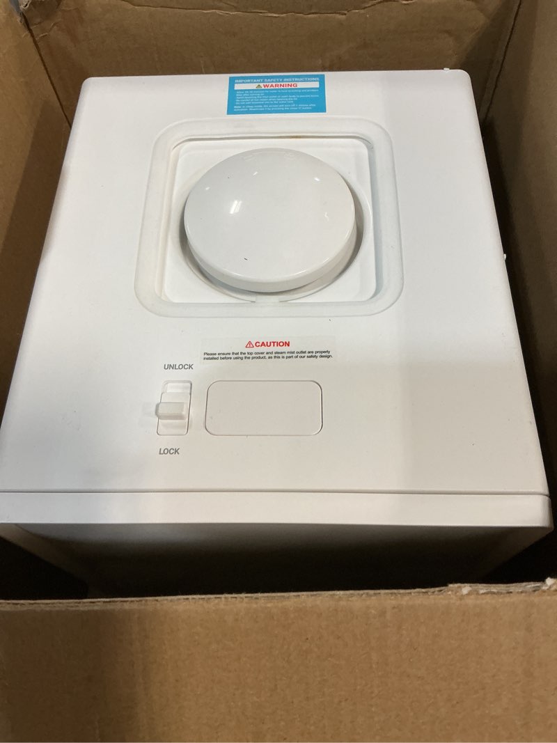 Condition photo showing Good Condition for Stainless Steel Humidifier, 3L Warm Mist Humidifier, Easy Clean with Warm Steam Humidifier, Healthy Air Mist Humidifiers for Bedroom Living Room, with Sleep Mode and Auto-off Setting 3LWhite