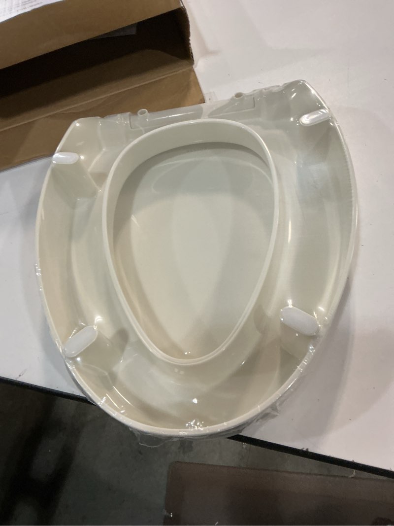 Condition photo showing New/Like New for KOHLER 25875-0 Hyten 3" Height, Elevated Soft Close Elongated Toilet Seat, Contoured Seat with Grip-Tight Bumpers, Quick-Attach Hardware, No Slam Toilet Seat, White White Elongated
