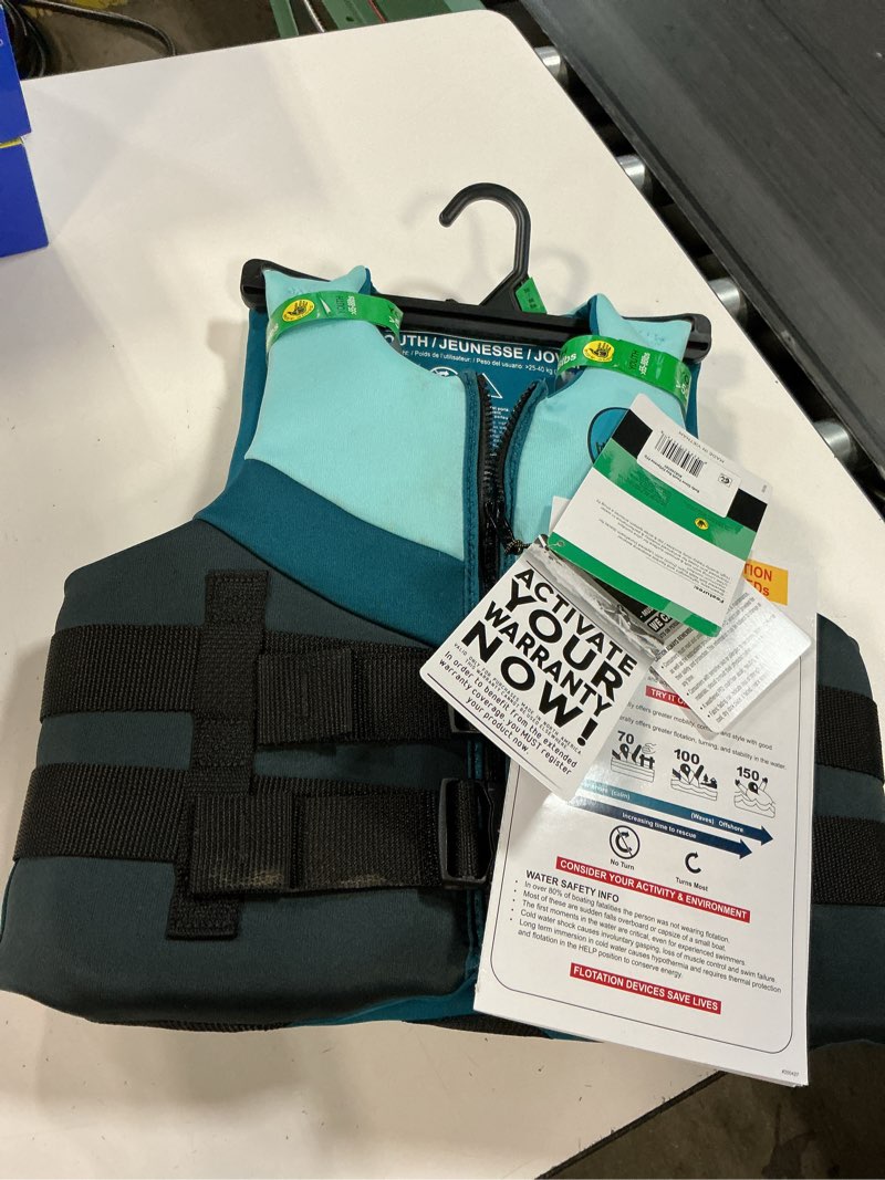 Condition photo showing Good Condition for body glove youth neoprene pfd life jacket and vest, boy, 55-88 lbs., blue