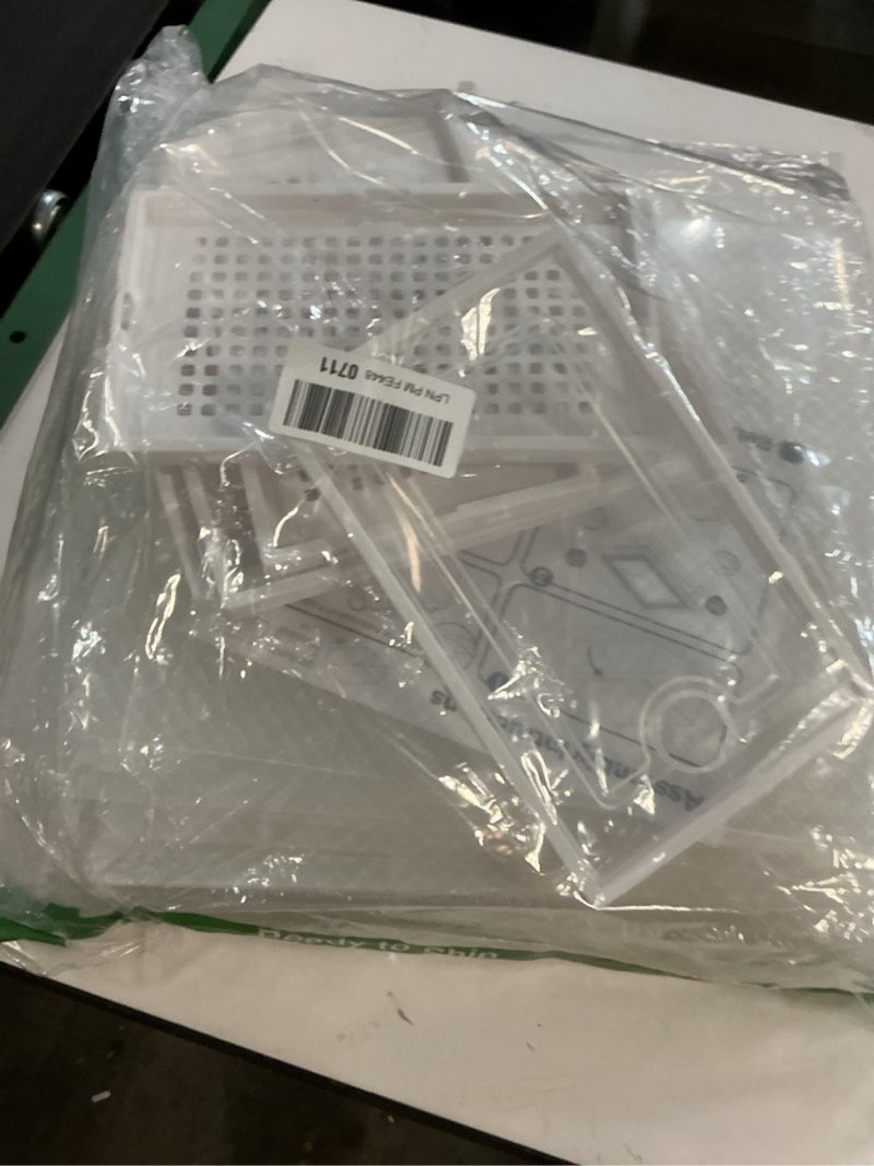 Condition photo showing As Is for Reli. Shoe Boxes (14 Pack) | Clear Shoe Storage Boxes Stackable and Compact | Lightweight Plastic Storage Box with Ventilation Holes, Swing Door | Interlocking Containers, Stackable Rack | White