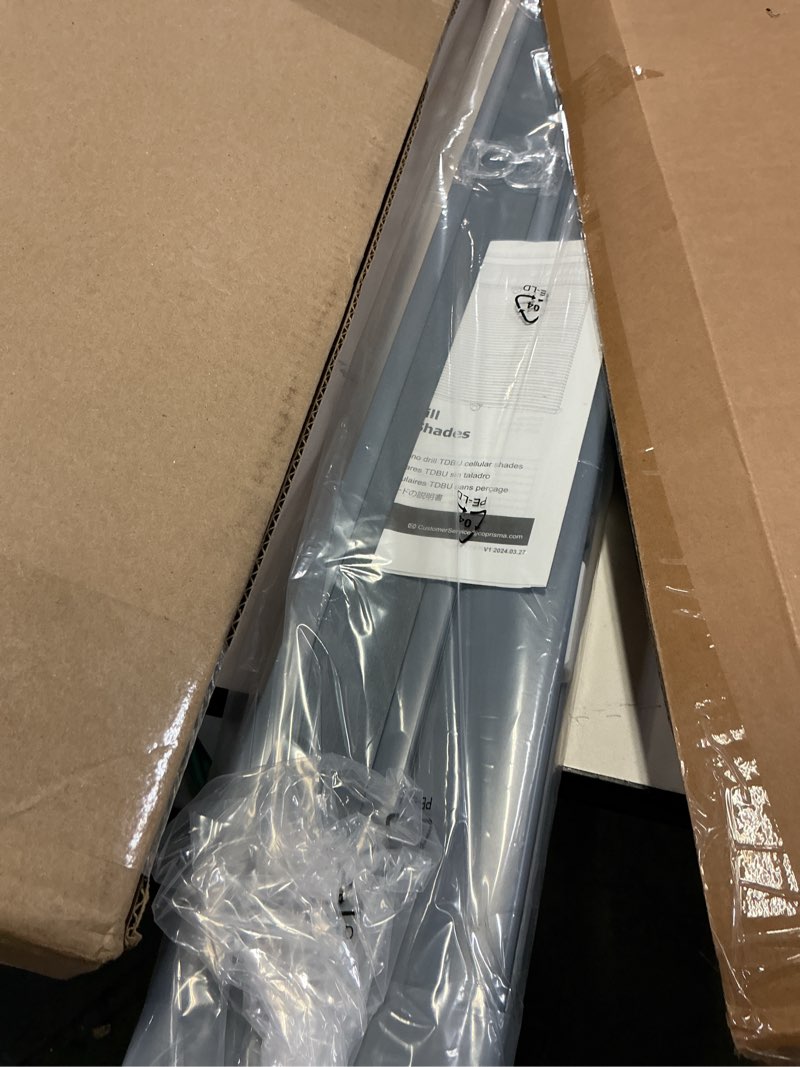 Condition photo showing New/Like New for LazBlinds No Tools No Drill Cordless Cellular Shades, Top Down Bottom Up (TDBU) Honeycomb Shades for Home, Light Filtering Thermal Insulation Blinds for Windows, 38" W x 64" H, Dark Grey Light Filtering - Dark Grey 38" W x 64" H