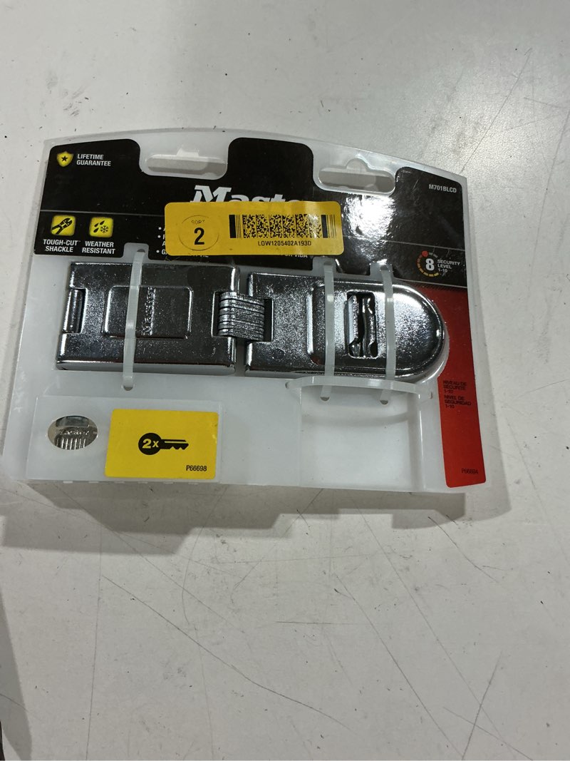 Condition photo showing Good Condition for master lock 6-1/4-in zinc double hinge hasps