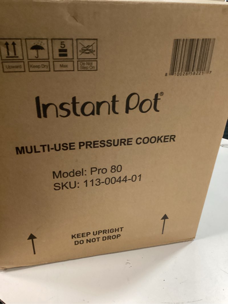 Condition photo showing New/Like New for Instant Pot Pro (8 QT) 10-in-1 Pressure Cooker, Slow Cooker, Rice/Grain Cooker, Steamer, Sauté, Sous Vide, Yogurt Maker, Sterilizer, and Warmer, Includes App with Over 800 Recipes, Black 8 Quarts