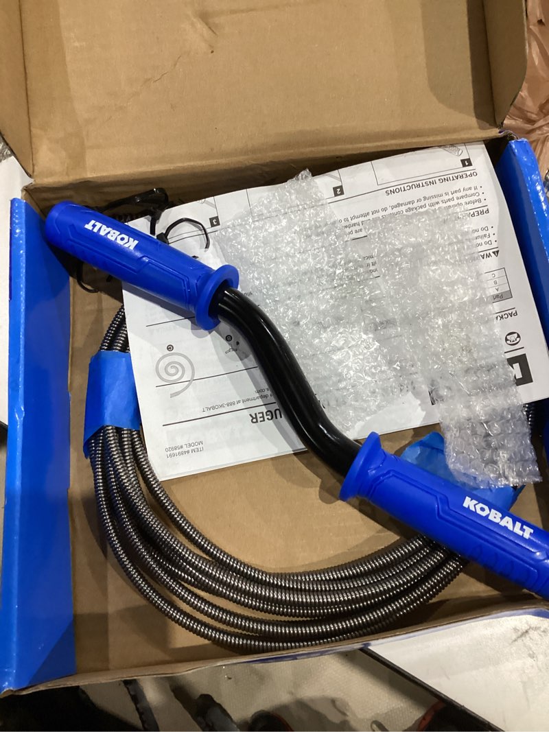 Condition photo showing Good Condition for kobalt 1/4-in x 15-ft high carbon wire hand auger for drain