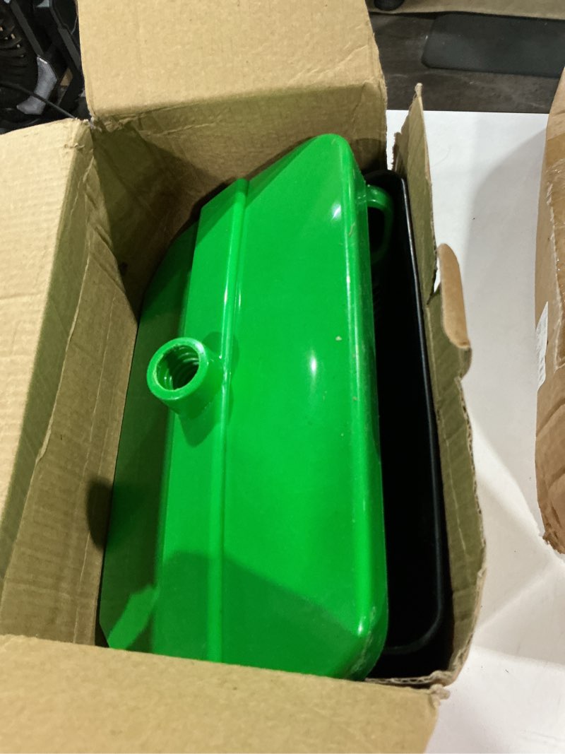 Condition photo showing As Is for fusbunty pooper scooper swivel bin & rake with 100 waste bags, dog pooper scooper with bag attachment for large medium small dogs, poop scooper with lid for lawn yard dog kennel green