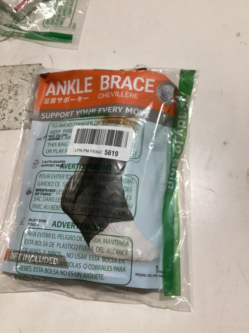 Condition photo showing Good Condition for WHCOOL Slim-Fit Ankle Brace for Sprained Ankle, Quick Lace Up Ankle Support for Women Men with 2 Auto-Shaped Pads, Air Fabric Cool Ankle Stabilizer for Injury Recover, Running,Sports, M(12”-13”) Orange/Black-M(ankle:30-33cm)