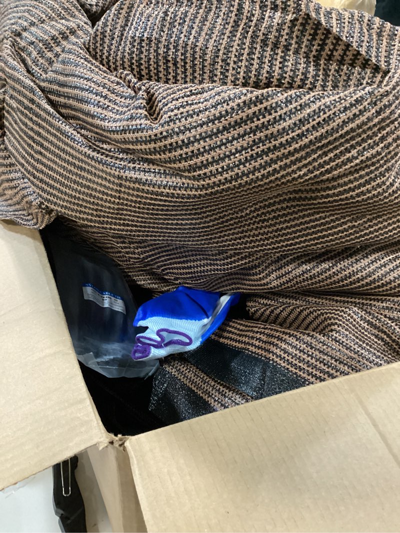 Condition photo showing Good Condition for Privacy Fence Screen,with Gloves, 6X50FT Heavy Duty 220GSM 98% Blockage Privacy Screen Fence for Outdoor Wall Garden Yard Backyard (Brown) 6x50 Ft Brown