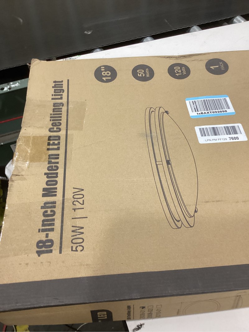 Condition photo showing As Is for LED Flush Mount Ceiling Light Fixture, Dimmable 5CCT Selectable 2700K Warm White-6500K Super Bright 