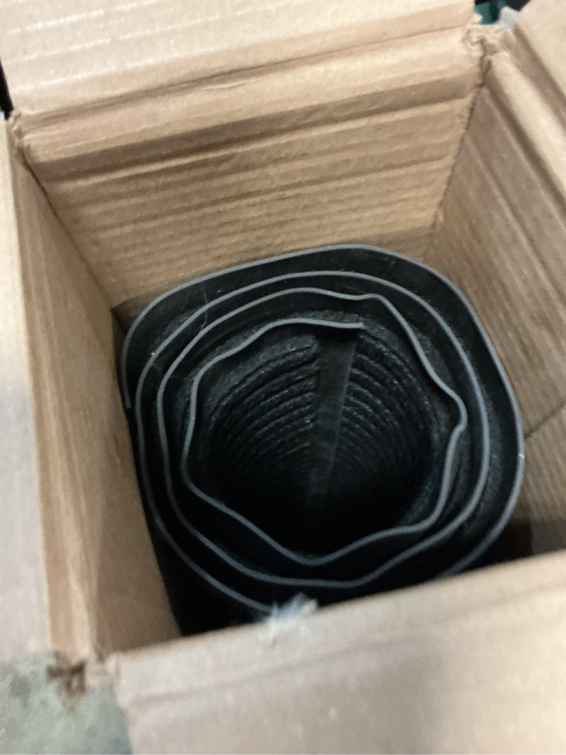 Condition photo showing As Is for Yimobra Front Door Mat Outdoor Indoor Entrance, 100% Waterproof All-Season All Weather Doormat, Welcome Matt Outside Entry, Non Slip, Low Profile, Heavy Duty Patio Porch Floor Mats,47 x 32,Black Black Three Stripes Rectangular 47x32 Inch