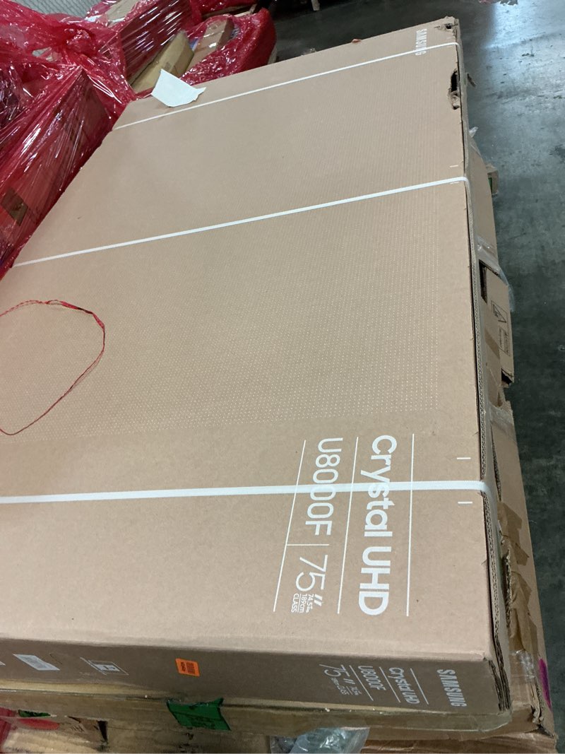 Condition photo showing New/Like New for samsung 75-inch class crystal uhd u8000f 4k smart tv (2025 model) endless free content, crystal processor 4k, metalstream design, knox security, alexa built-in