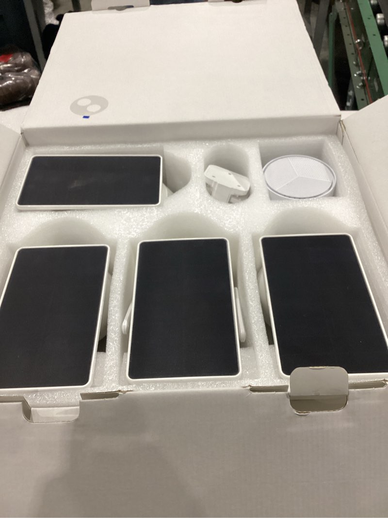 Condition photo showing Good Condition for arcctv solar security cameras wireless outdoor, 4 cam-kit, 4mp solar security camera wireless system, color night vision, motion detection, no monthly fee, 64gb memory card c3-4 cam kit