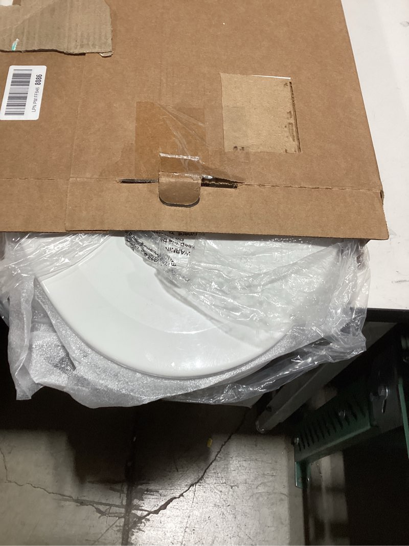 Condition photo showing New/Like New for Centoco Elongated Toilet Seat, Heavy-Duty Wood Core with Plastic Scratch-Resistant Finish, Soft Close, Closed Front with Cover, Molded Wood, Made in the USA, 900SC-001, White White Elongated Slow Close / Made in the USA