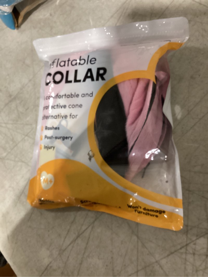 Condition photo showing Good Condition for bencmate inflatable dog cone collar alternative, soft dog cone for small medium large dogs and cats, neck recovery ecollar donut collar after surgery (medium+, pink) pink medium+ [neck:11"-14"]