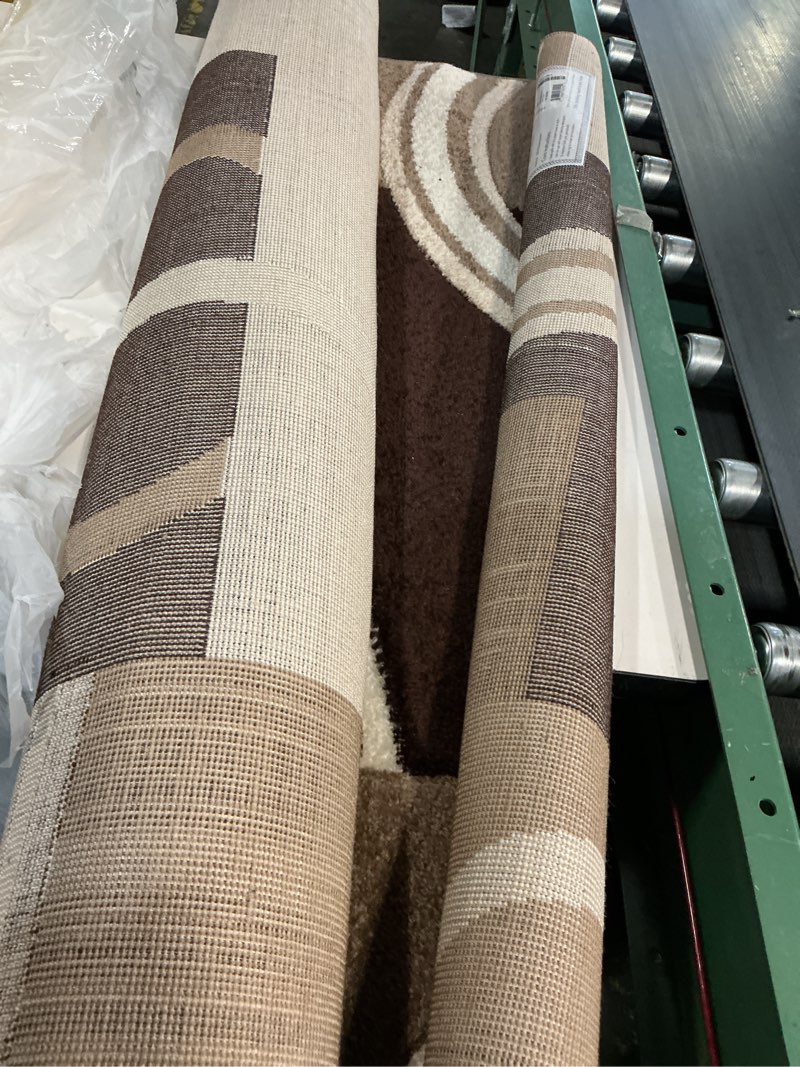 Condition photo showing Good Condition for well woven ruby galaxy waves contemporary 60012 area rug, ivory, 5'3" x 7'1" 5 ft 3 in x 7 ft 3 in rectangular ivory