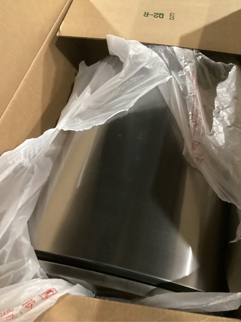 Condition photo showing Good Condition for paylesshere trash can with lid, 13 gallon (50l) stainless steel kitchen & office recycling bin with foot pedal soft close & inner bucket stainless steel 13 g