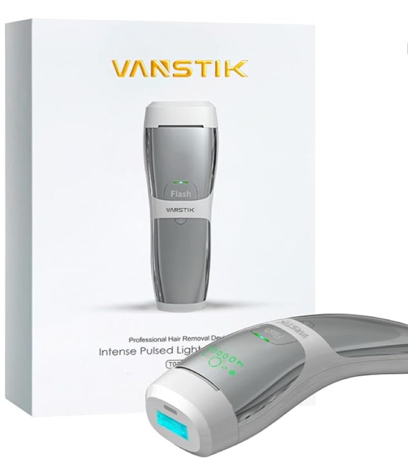 Sapphire Ice-Cooling IPL Hair Removal - Vanstik Laser Hair Removal for Women and Men Permanent, Painless, Safe for Face and Body, Salon at Home