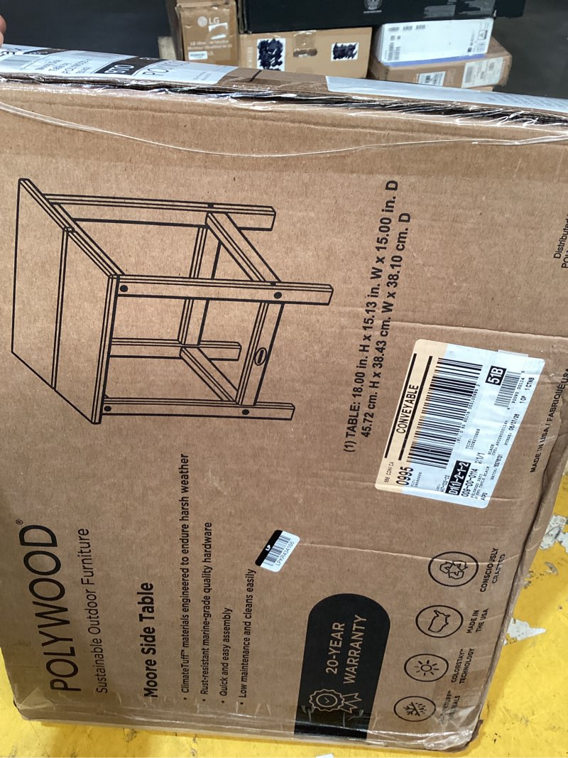 Condition photo showing Good Condition for polywood square moore side table black