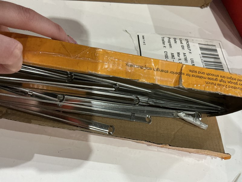 Condition photo showing Good Condition for OLYMPX 50 Pcs of 3.5” Capacity Metal Prong Paper Fastener Complete Set, 8.5 Inch Base with Standard 2-Hole Punch Compressor for Paper File Folder, 50 per Box