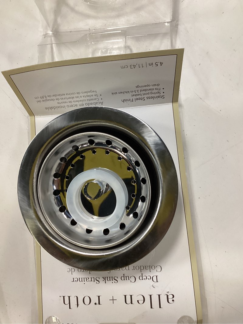 Condition photo showing Good Condition for allen + roth 3.5-in stainless steel rust resistant strainer with lock mount included