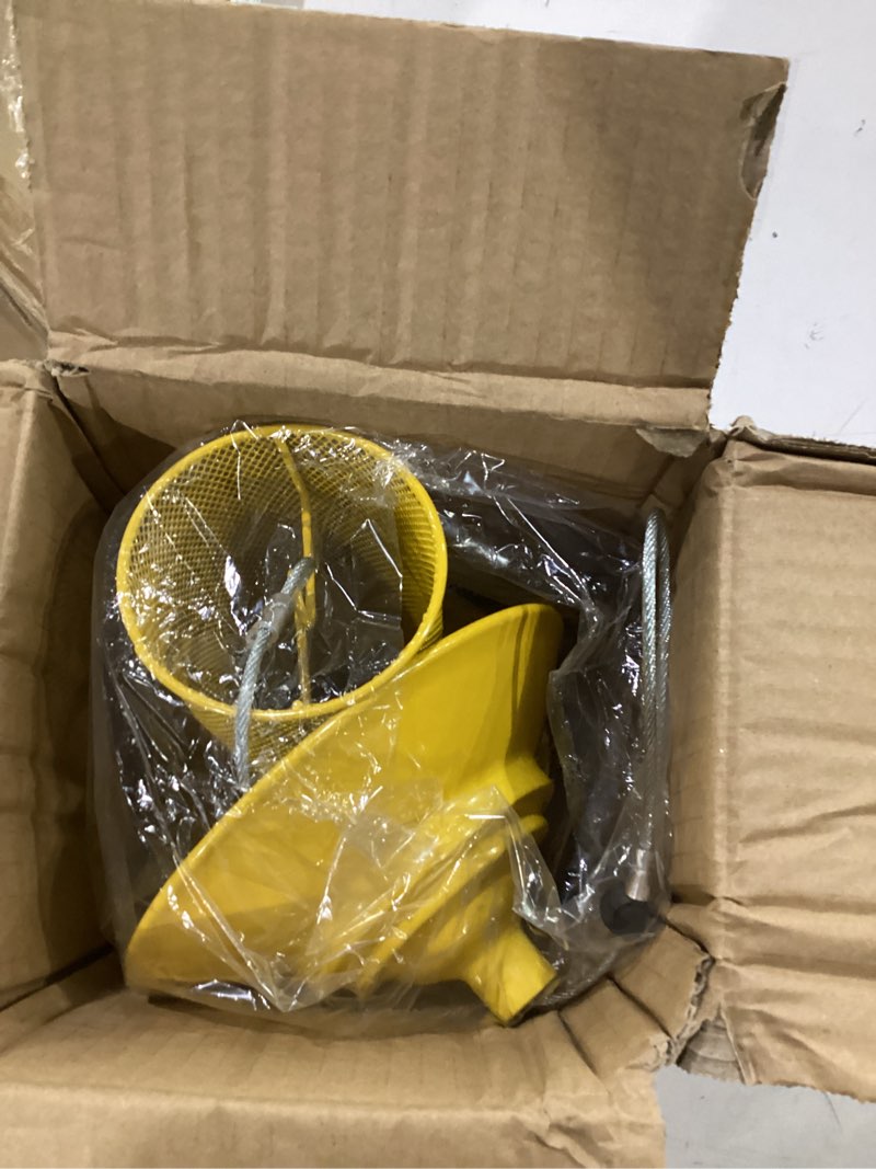 Condition photo showing Good Condition for finch feeder - all-metal squirrel proof thistle nyjer seed bird feeder for outdoors, 2.5lb capacity, powder-coated rust resistant mesh design for goldfinches & small birds yellow