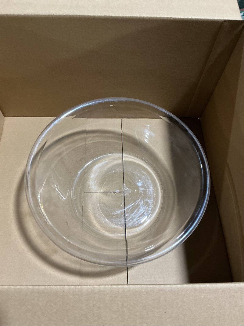 Condition photo showing As Is for Plastic Wash Basin, Multifunctional Foot Soak Tub & Dish Pan, Durable PET Material, Space-Saving Round Design for Shower, Kitchen, Bathroom, Dorm Use (Large Clear)