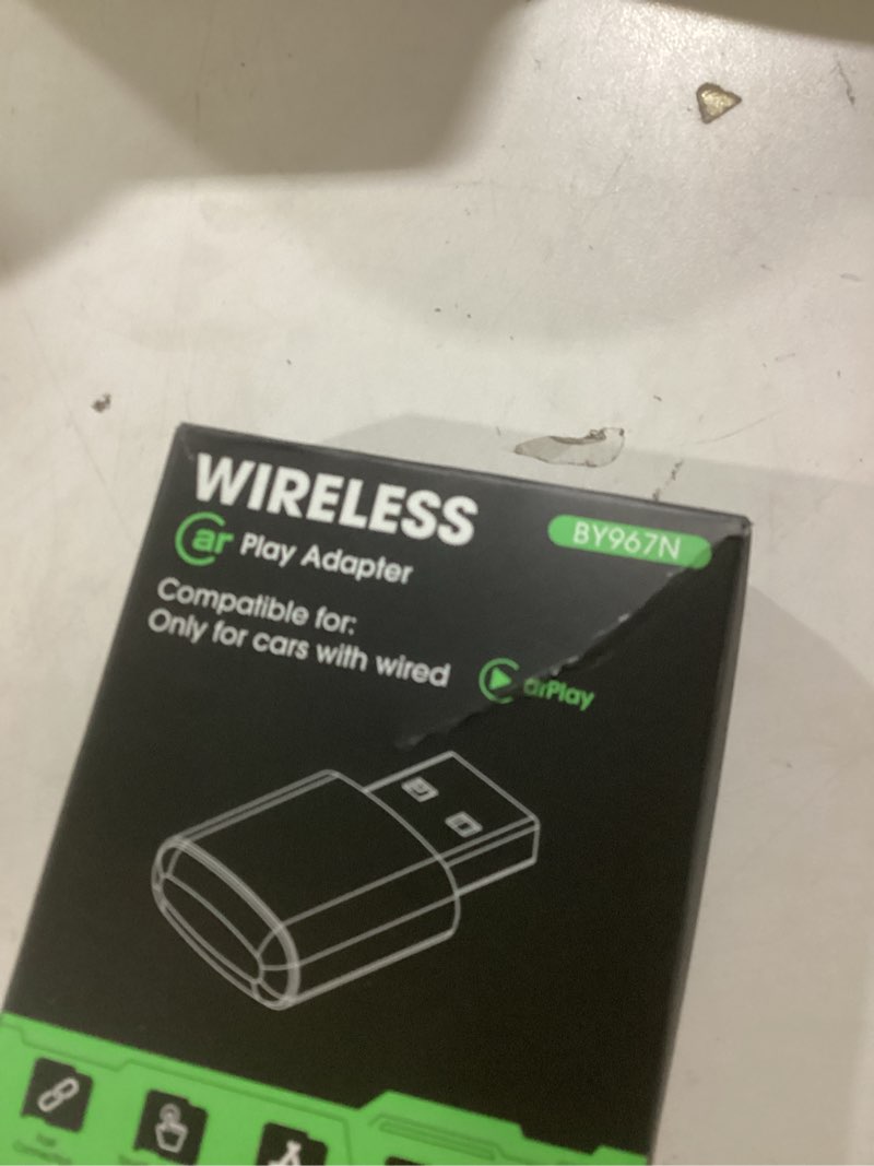 Condition photo showing New/Like New for Wireless CarPlay Adapter for Apple iPhone?2026 Upgraded? Mini Design, Converts Factory Wired to Wireless Adapter for CarPlay, Plug and Play, Auto Connect Fast and Stable(Orange)