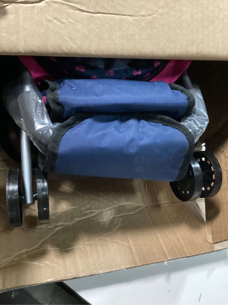 Condition photo showing Good Condition for Bayer: 11 Piece Stroller Set - Navy, Pink, Hearts, Unicorn - Swing, Bag, Changing Mat, Feeding Accessories for Dolls, Kids Toy, Ages 3+