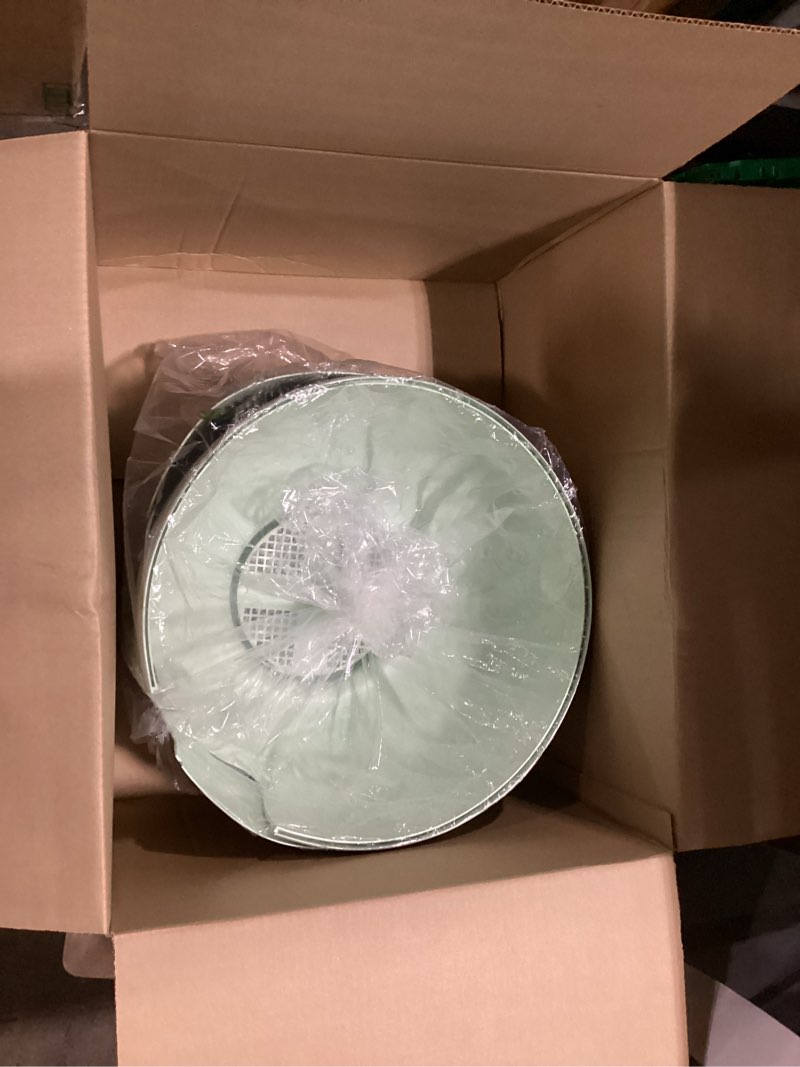 Condition photo showing Good Condition for good pet stuff hidden litter box planter, decorative cat litter enclosure with carbon filter, artificial plant, easy clean, indoor design, original round style, base kit, seagrass green original round base kit seagrass green