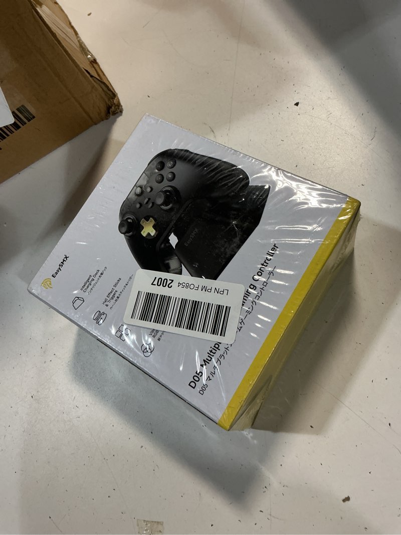 Condition photo showing New/Like New for easysmx d05 pc controller - enhanced wireless bluetooth pro controller with charging dock/hall sensor/rgb lighting - no stick drift, no dead zone - work for windows pc, android, steam and switch black gold