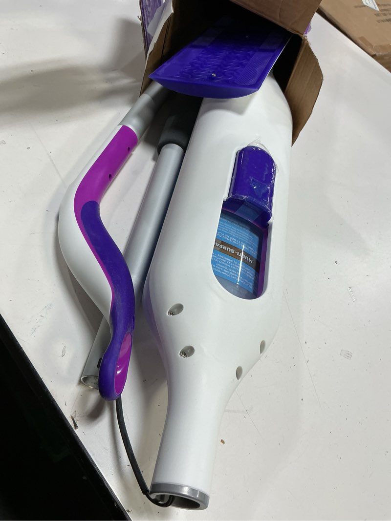 Condition photo showing Good Condition for Swiffer PowerMop Multi-Surface Mop Kit for Floor Cleaning, Includes PowerMop, 2 Mopping Pad Refills, 1 Cleaning Solution with Fresh Scent and 2 Batteries Purple and White