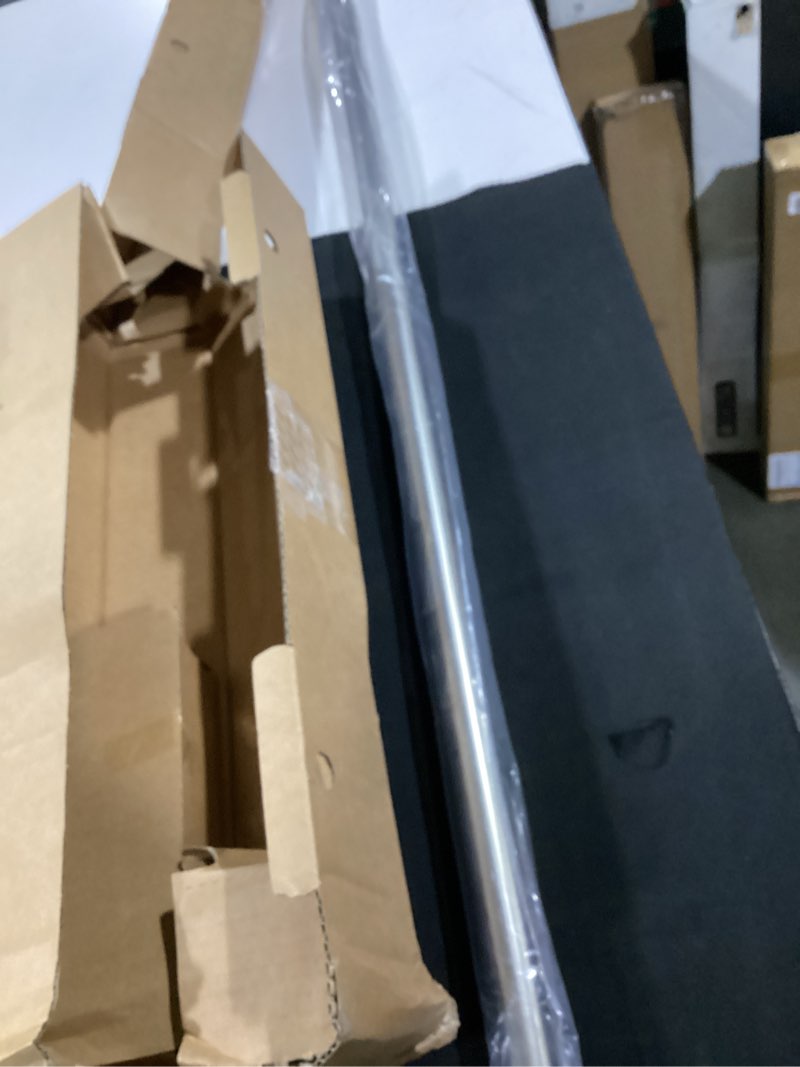 Condition photo showing Good Condition for ivilon drapery treatment window curtain rod - faceted hexagonal 1 inch pole. 48 to 86 inch. satin nickel 48" to 86" satin nickel