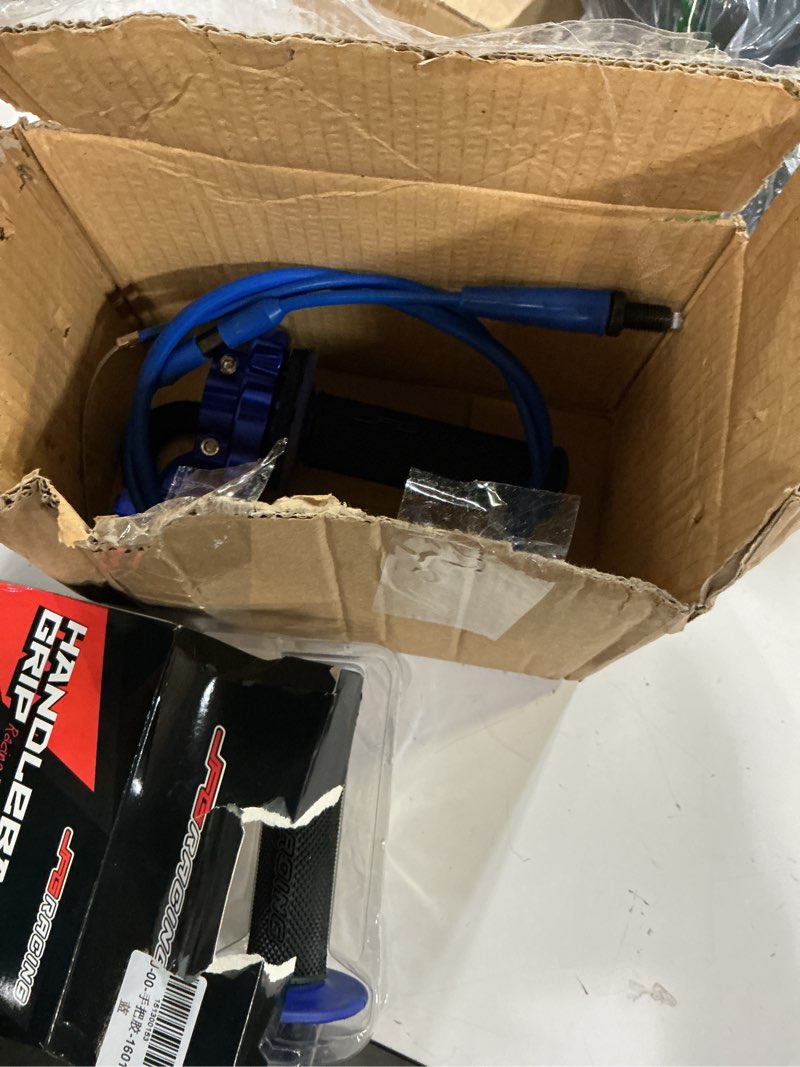 Condition photo showing Good Condition for jfg racing motorcycle throttle assembly,7/8" 22mm quick twist throttle grips with throttle cable aluminum alloy universal for crf50 klx ssr ttr 110 125 150 200 250cc dirt pit bike atv mini bike blue blue normal